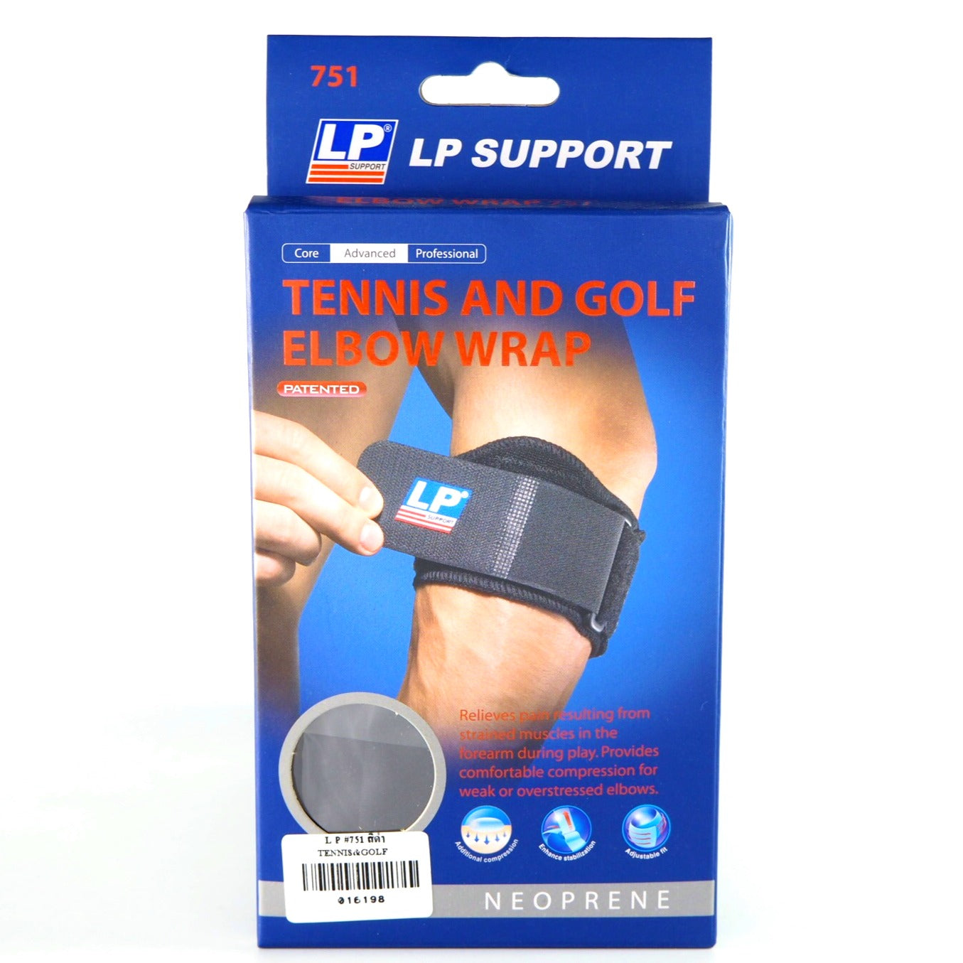 LP SUPPORT 751 Elbow Wrap Adjustable Brace for Tennis Elbow, Golfer’s Elbow & Forearm Pain Relief